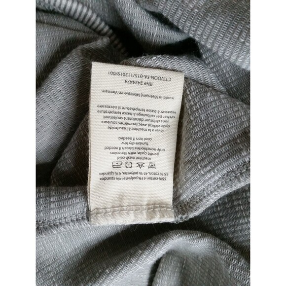 Donni Open Front Knit Cardigan Drape Top One Size Fits All Gray Striped Flowing - Picture 7 of 7